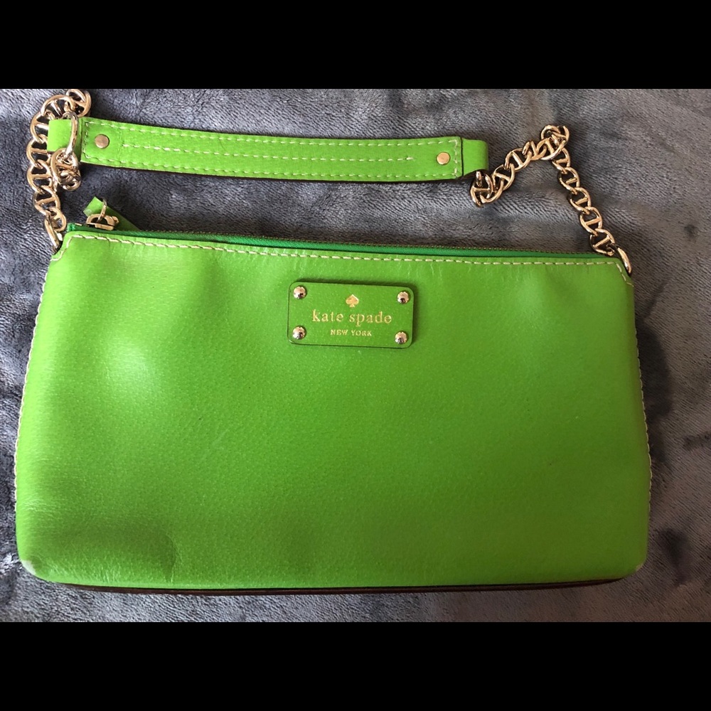 Kate Spade green handbag EUC